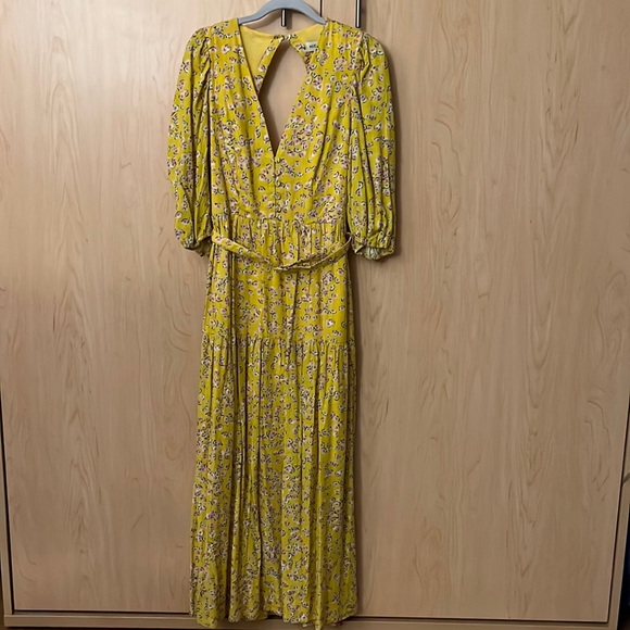 Nicholas Celie Hastings Floral Maxi Linen Dress Size 6 NWT - Picture 3 of 16